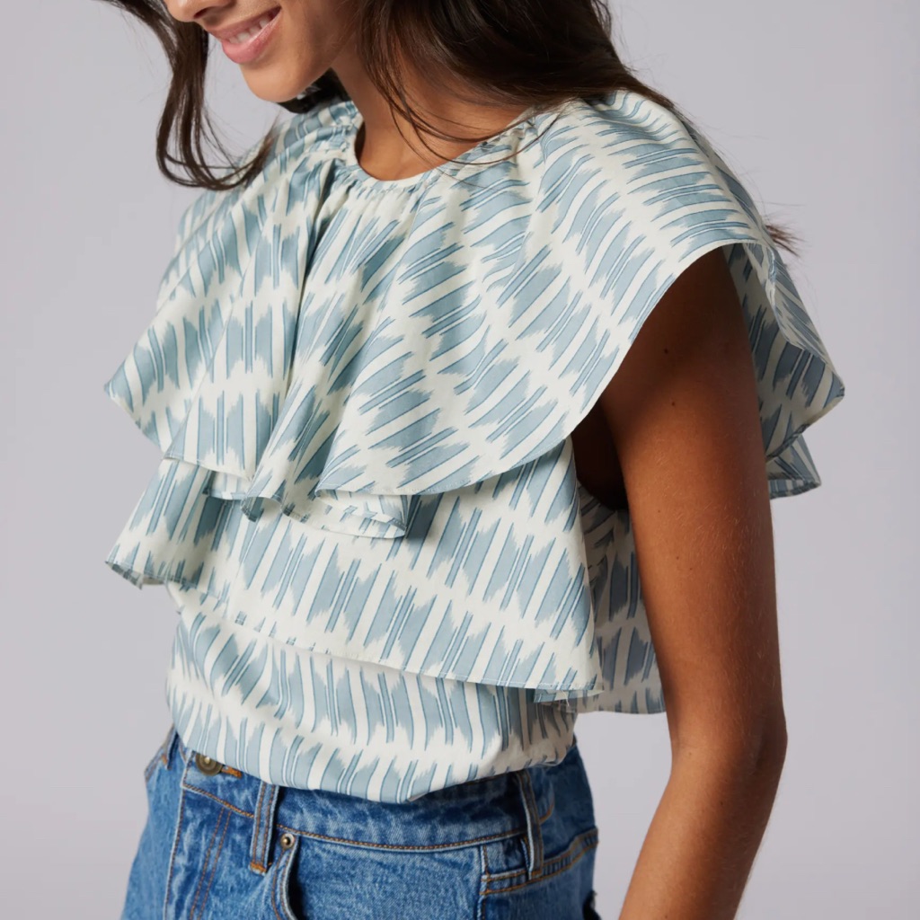 $248 Joie Women's Lennon Tiered Ruffle Top Citadel Multi Color Nwt Size Xxs